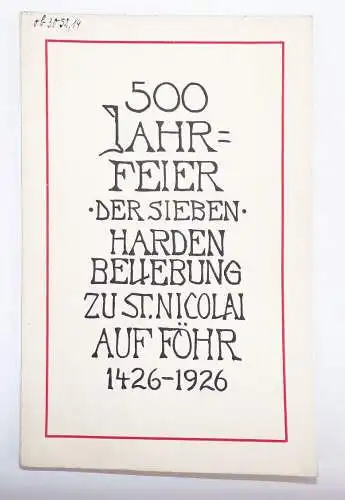 Insel Föhr Friesen Museum Jahrfeier Kulturgeschichte Urkunden Moose Biologie 192