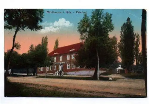 Ak Mühlhausen Thüringen Peterhof Schankwirtschaft 1924