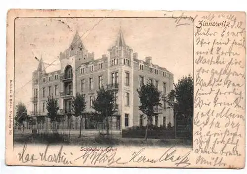 Litho Ak Zinnowitz Schwabe Hotel 1901