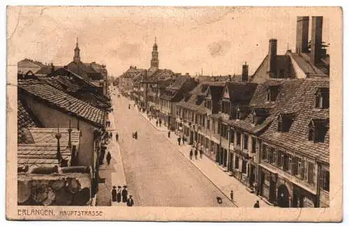 Ak Erlangen Hauptstrasse 1911