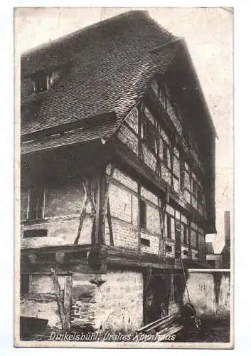 Ak Dinkelsbühl Uraltes Kornhaus Reklamemarke Henninger Reifbräu Erlangen 1913