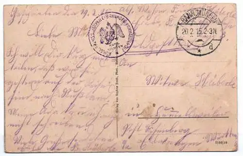 Feldpost Ak Hann Münden mit Fulda 1915 Stempel Bahnhofs Kommandantur