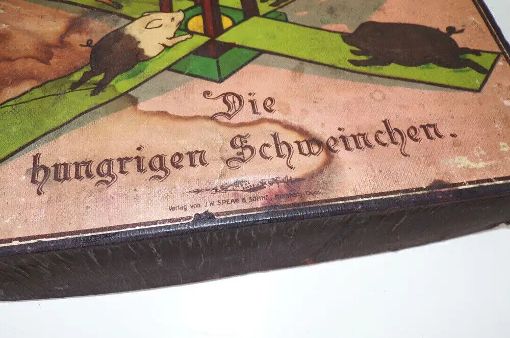 Hoki Poki Die hungrigen Schweine  altes Gesellschaftsspiel Spear u Söhne Nürnber 1