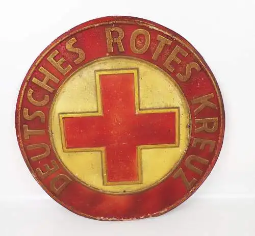 Altes Pappschild Deutsches Rotes Kreuz um 1950 DRK 