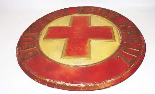 Altes Pappschild Deutsches Rotes Kreuz um 1950 DRK 