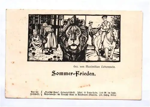 Maximilian Liebenwein Künstler Ak Sommer Frieden 1917 Feldpost