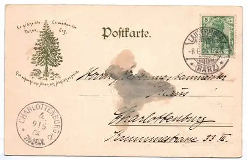 Litho Ak Bad Lauterberg Harz Wiesenbeeker Teich 1904