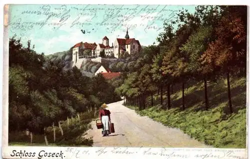 Litho Ak Schloss Goseck 1901