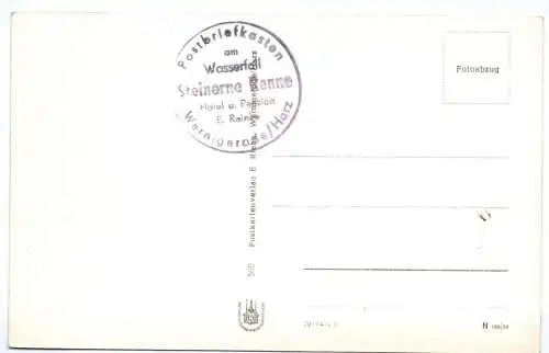 Ak Frühnebel im Harzwalde Harz 1954 Stempel