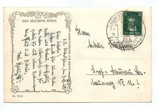 Ak Der Mäuseturm und Ruine Ehrenfels 1928