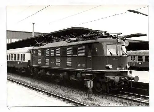 Foto Elektrolokomotive 118 034-8 E-Lok Elektrolok Heidelberg Juni 1976