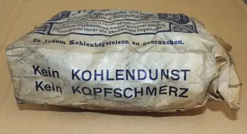 Alte Bügeleisen Kohle Glühstoff Hygiena OVP für Kohlenbügeleisen 1910 er Reklame