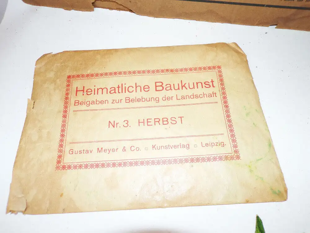 Altes Diorama Heimatliche Baukunst Gustav Meyer Leipzig um 1910 Lehrmittel 3