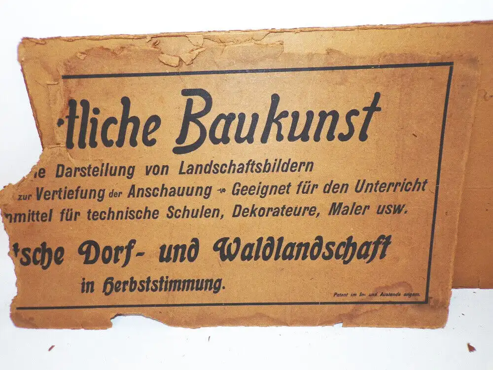 Altes Diorama Heimatliche Baukunst Gustav Meyer Leipzig um 1910 Lehrmittel 4