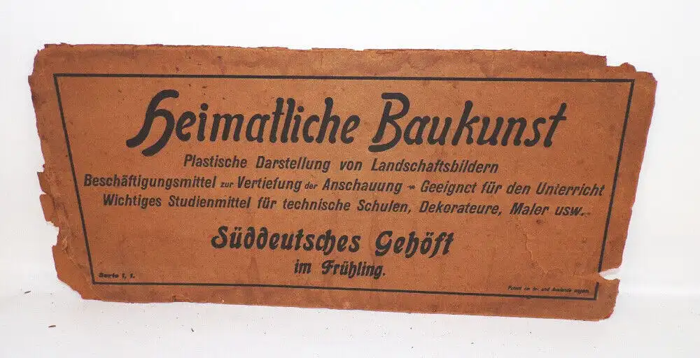 Diorama Frühling Heimatliche Baukunst Gustav Meyer Leipzig 1910 er Lehrmittel  6