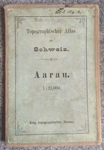 Topographischer Atlas der Schweiz 1:25000 Landkarte 1892