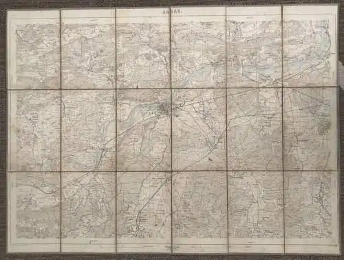 Topographischer Atlas der Schweiz 1:25000 Landkarte 1892