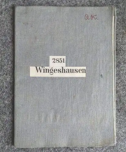 Alte Leinen Landkarte 2851 Wingeshausen 1:25:000 Karte 1919