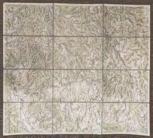 Alte Leinen Karte Brilon Winterberg Hallenberg Landkarte
