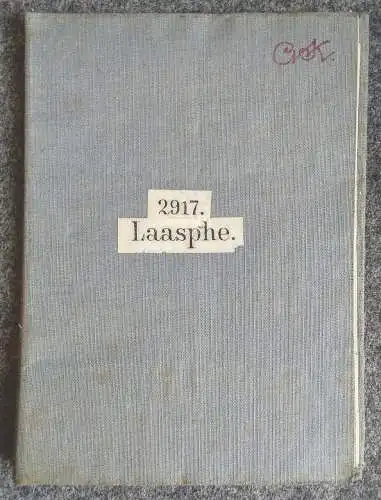 Landkarte Leinen 2917 Laasphe 1:25000 alte Karte 1919