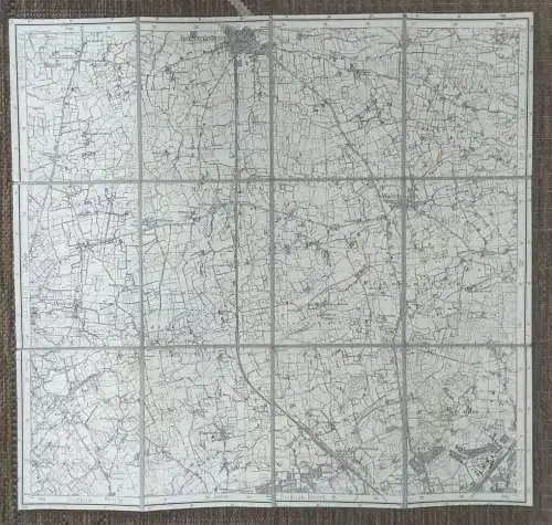 Alte Landkarte Drensteinfurt 1949 Nordrhein-Westfalen 1:25000 Leinenlandkarte