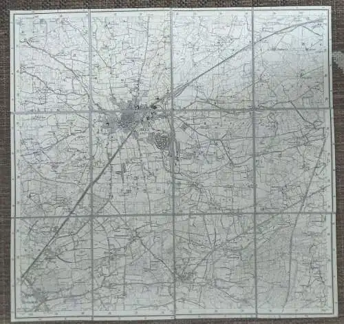 Leinenlandkarte 4231 Ahlen 1:25000 Ausgabe 1950 alte Landkarte