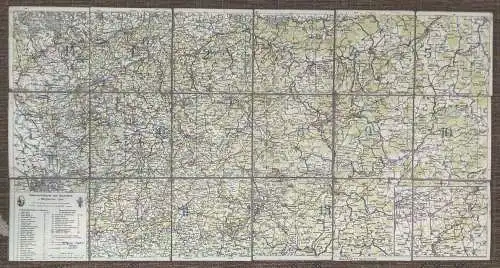 Alte Landkarte Sauerland 1:210000 Übersichtskarte 1949 Leinenlandkarte