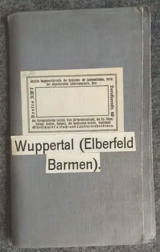 Leinen Karte Wuppertal Elberfeld Barmen 1:100000 Landkarte