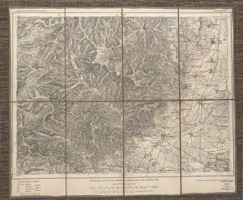 Leinenlandkarte Wildenstein 1989 Karte des Deutschen Reiches 1:100000 Landkarte