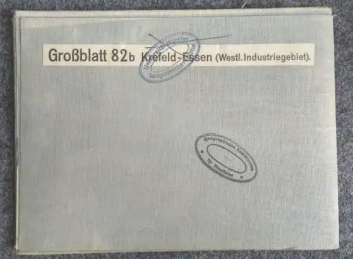 Großblatt 82b Krefeld Essen Westl. Industriegebiet alte Leinen Landkarte