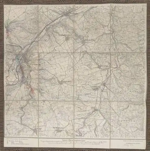 Karte Marsberg 1:25000 Leinen Landkarte 1909