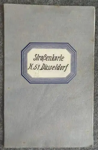 Alte Straßenkarte K51 Düsseldorf 1:300000 Leinen Landkarte 1932