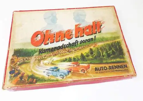 Ohne Halt Kameradschaft voran Auto Rennen Brettspiel Talismann Spiele 1930 er