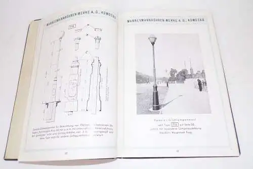 Katalog Mannesmannröhren Werke Komotau Licht und Leitungsmaste Straßenlaternen 