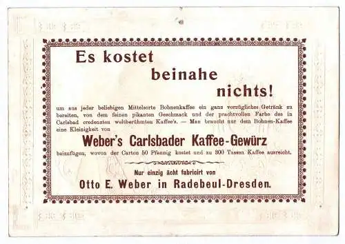  Sammelbild Kronprinz Wilhelm Weber Radebeul Dresden um 1905 gold geprägt 