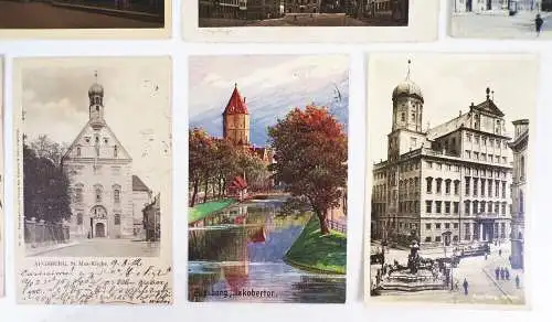 Ak Augsburg 13 Stück um 1910 Sammlung 