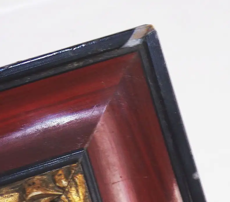 Alte Collage Oblaten getrocknete Blumen um 1900 Grünberg Schlesien Bilderrahmen 9