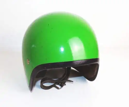 DDR Halbschale Helm Grün Mopedhelm Größe 56 Sturzhelm Oldtimer Vintage