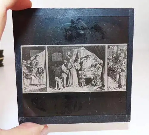 Ludwig Richter Werke Gemälde auf Glas Dia Richard Rosch Dresden 
