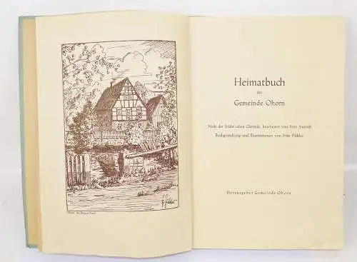 Heimatbuch der Gemeinde Ohorn 1952 Buch