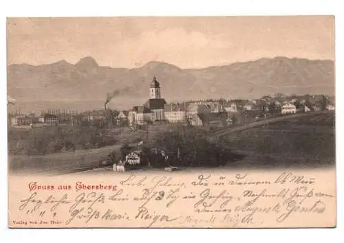 Litho Ak Gruss aus Ebersberg 1902