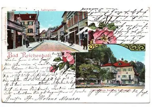 Litho Ak Bad Reichenhall Ludwigstrasse 1902