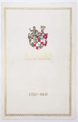 Faber Castell Prospekt 1911 Firmenjubiläum Reklame 