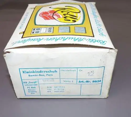 Rolli Schuhe Kinderschuhe Lauflernschuhe Originalkarton Fuchs Elster Reklame