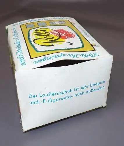 Rolli Schuhe Kinderschuhe Lauflernschuhe Originalkarton Fuchs Elster Reklame