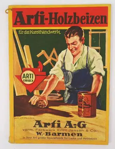 Arti Holzbeizen Emil Jansen und Co W Barmen 1930 er Tischler Werbung