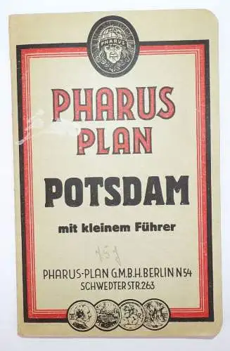 Pharus Plan Potsdam mit kleinen Führer Stadtplan