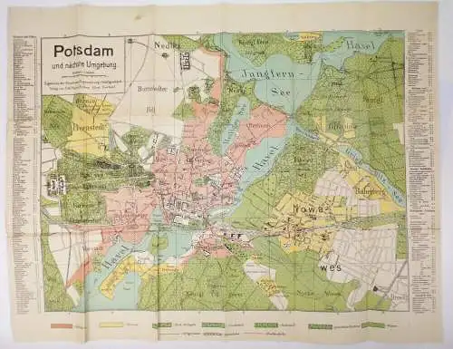 Pharus Plan Potsdam mit kleinen Führer Stadtplan