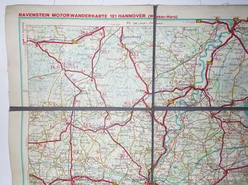 Ravenstein Motorwanderkarte Hannover Leinen Landkarte map