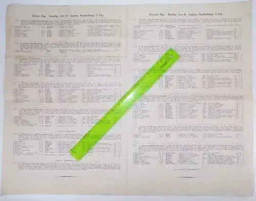 Programm Pferde Rennen zur Gotha 1889 Boxberg Pferdesport 
